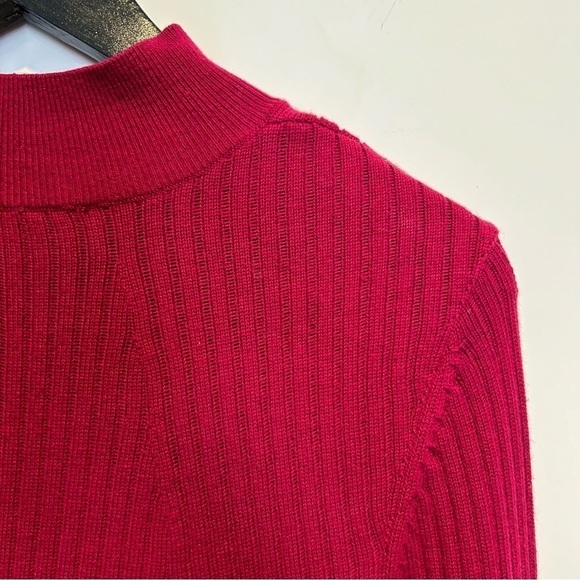 & Other Stories Wool Blend Ribbed Knit Mock Neck Sweater Dress, Size Large - Picture 6 of 10